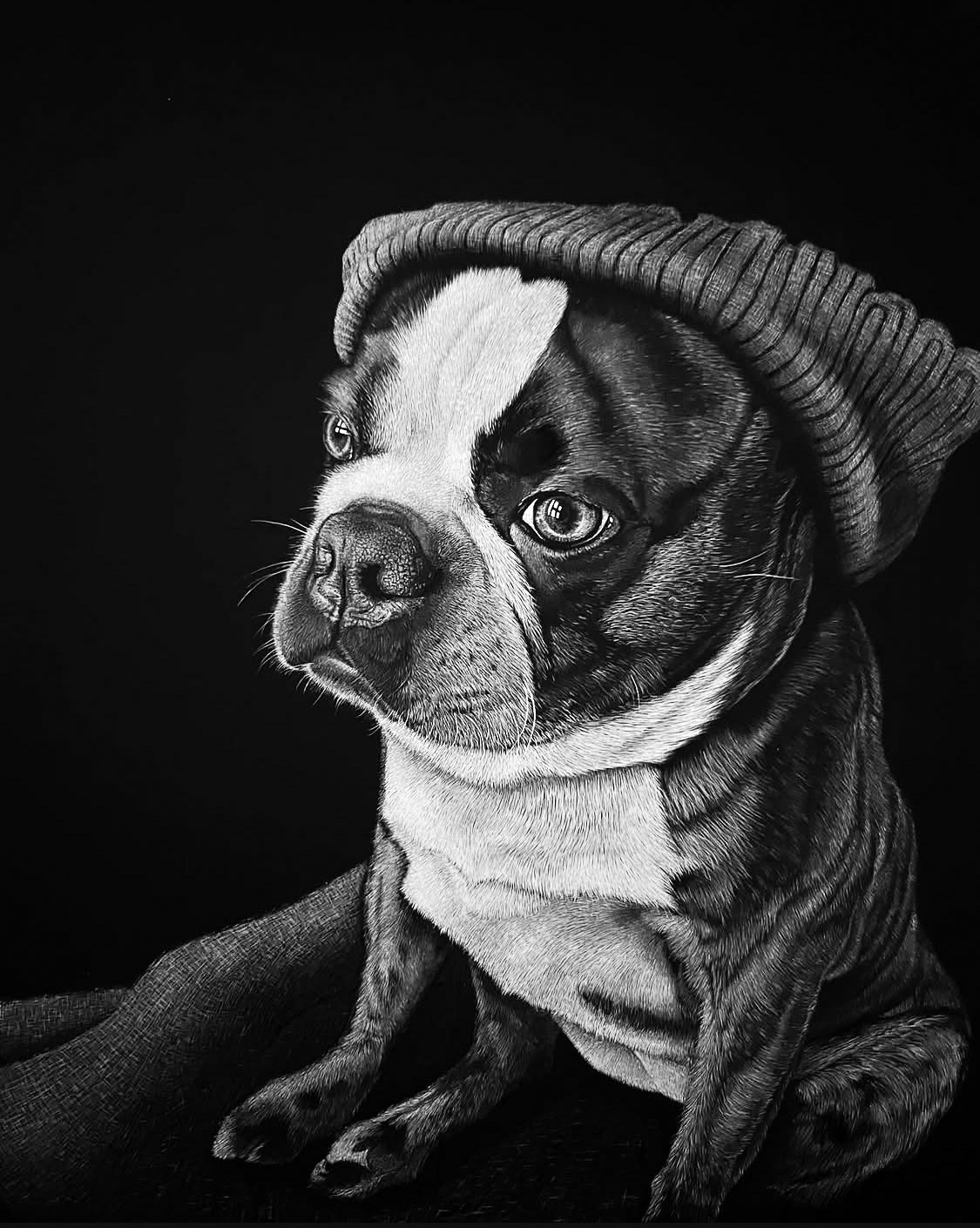 Scratchboard artwork by Nathan Kukla